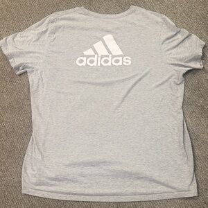Adidas Light Gray Tee with White Logo